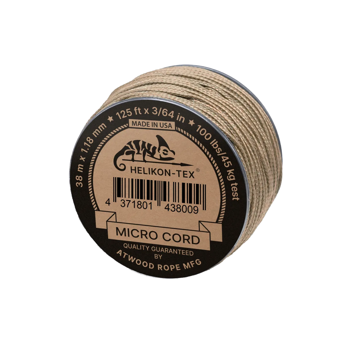 Micro-cordelette 1,18 mm - 38 m - Coyote