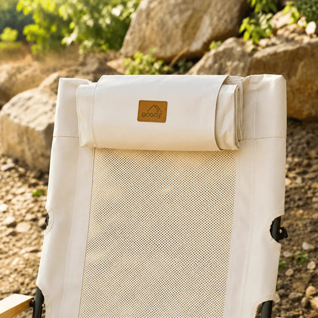 Chaise de camping Coody Relax à dossier réglable - Beige