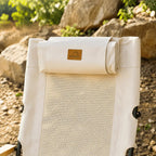 Chaise de camping Coody Relax à dossier réglable - Beige
