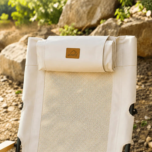 Chaise de camping Coody Relax à dossier réglable - Beige