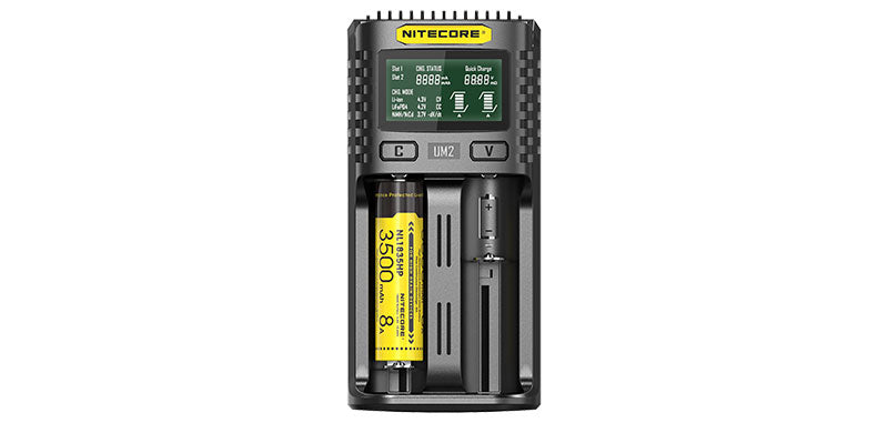 Chargeur d'accus Nitecore UM2 deux emplacements USB-C