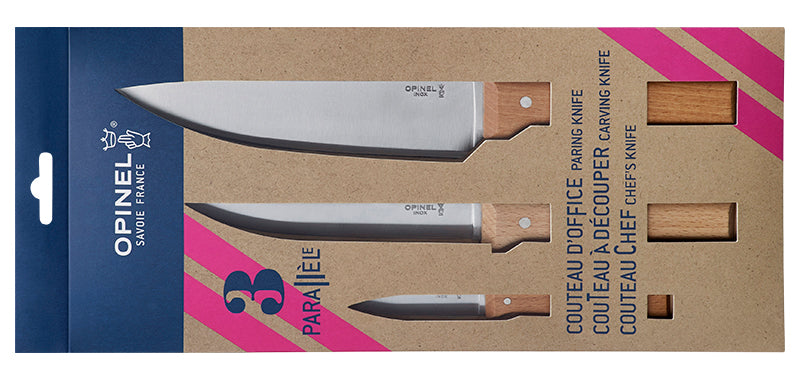 Coffret Trio Opinel Parallèle : chef, découper et office