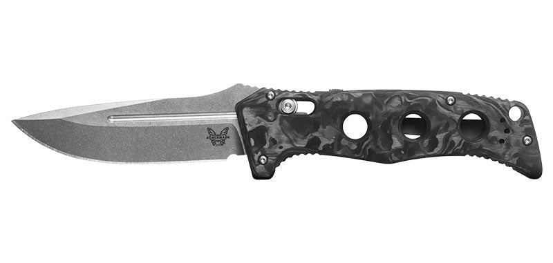 Couteau automatique Benchmade Auto Adamas carbone marbré