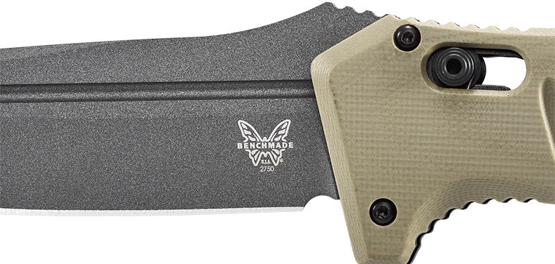 Couteau automatique Benchmade Auto Adamas Cru Wear - G10 Desert Tan, lame grise