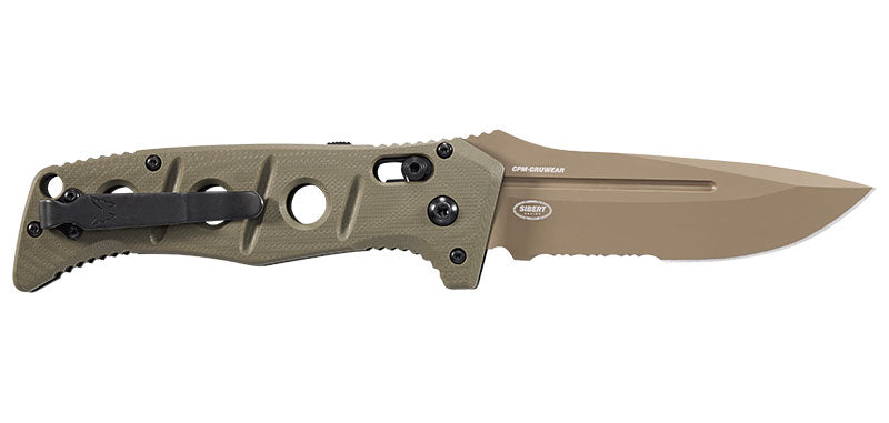Couteau automatique Benchmade Auto Adamas Cru Wear - G10 olive, lame marron