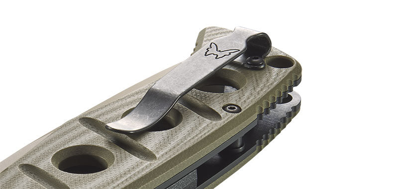 Couteau automatique Benchmade Auto Adamas Cru Wear - G10 olive, lame marron