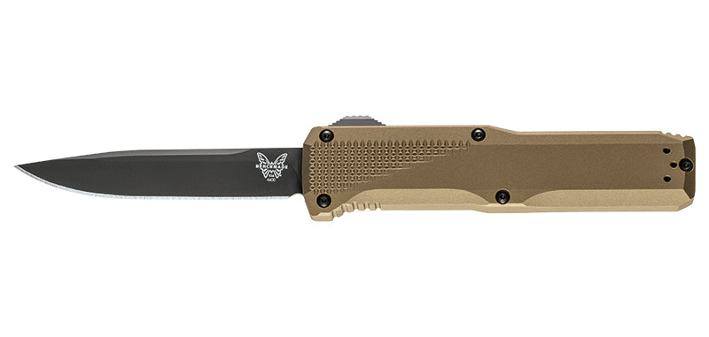 Couteau automatique Benchmade Auto Phaeton - Manche aluminium tan