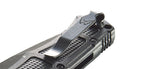 Couteau automatique Benchmade Claymore - Manche grivory/acier noir, CPM D2, tranchant lisse, lame de 86 mm, lame drop point