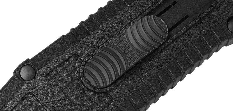 Couteau automatique Benchmade Claymore - Manche grivory noir, CPM D2, double tranchant mixte, lame de 99 mm, lame dague