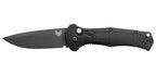 Couteau automatique Benchmade Claymore - Manche grivory noir, CPM D2, tranchant lisse, lame de 86 mm, lame drop point