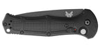 Couteau automatique Benchmade Claymore - Manche grivory noir, CPM D2, tranchant lisse, lame de 86 mm, lame drop point