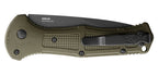 Couteau automatique Benchmade Claymore - Manche grivory vert, CPM154, tranchant lisse, lame de 86 mm, lame drop point