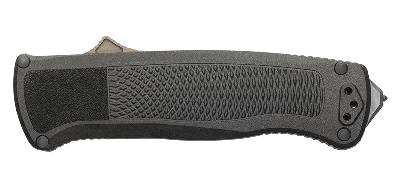 Couteau automatique Benchmade Shootout CF-Elite - Tanto, Cru Wear