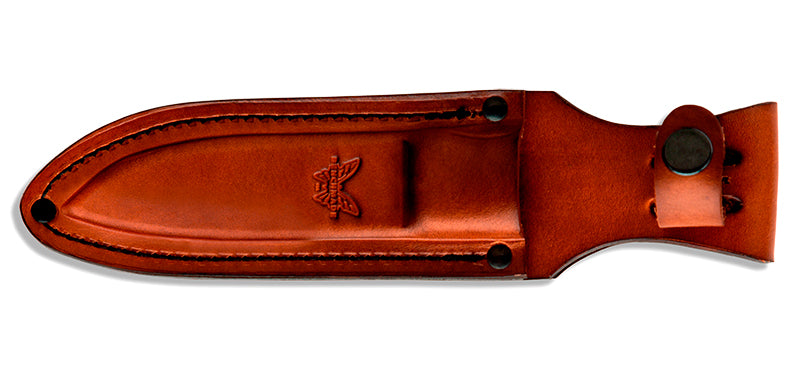 Couteau de chasse Benchmade Saddle Mountain Skinner - Manche bois stabilisé, étui cuir