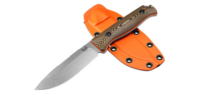 Couteau de chasse Benchmade Saddle Mountain Skinner - Manche G10 et Richlite, étui Boltaron