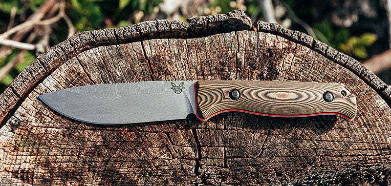 Couteau de chasse Benchmade Saddle Mountain Skinner - Manche G10 et Richlite, étui Boltaron