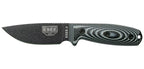 Couteau ESEE-3 lame noire manche G10 3D gris et étui Zytel