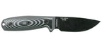 Couteau ESEE-3 lame noire manche G10 3D gris et étui Zytel