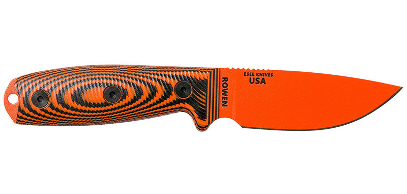 Couteau ESEE-3 lame orange manche G10 3D orange et noir