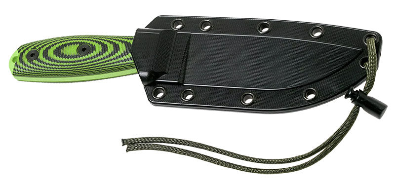 Couteau ESEE-4 lame Venom Green manche G10 3D vert et noir