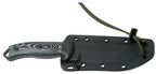 Couteau ESEE-5 lame noire manche G10 3D gris et étui Kydex