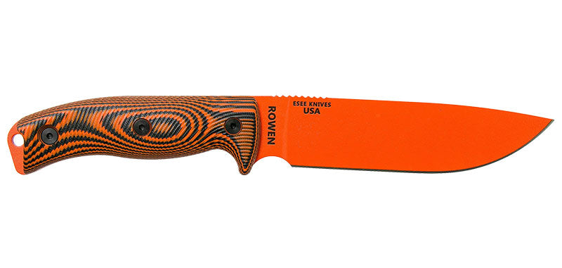 Couteau ESEE-6 lame orange manche G10 3D orange et noir