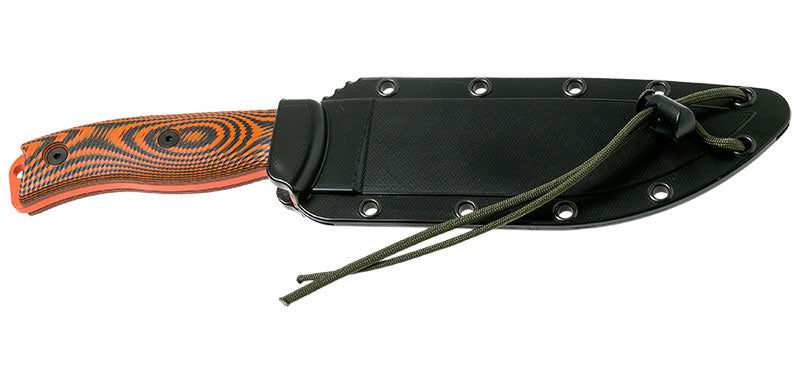 Couteau ESEE-6 lame orange manche G10 3D orange et noir