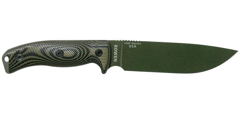 Couteau ESEE-6 lame verte manche G10 3D vert et noir