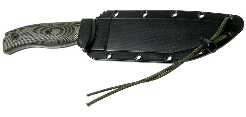 Couteau ESEE-6 lame verte manche G10 3D vert et noir