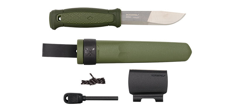 Couteau Morakniv Kansbol vert avec kit de survie