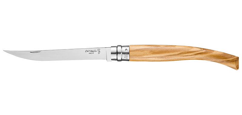 Couteau Opinel Effilé inox, du N°8 au N°15 - N°12 olivier