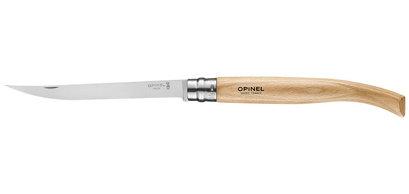 Couteau Opinel Effilé inox, du N°8 au N°15 - N°15 hêtre