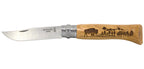 Couteau Opinel N°08 Animalia America, bison, élan ou ours - Bison
