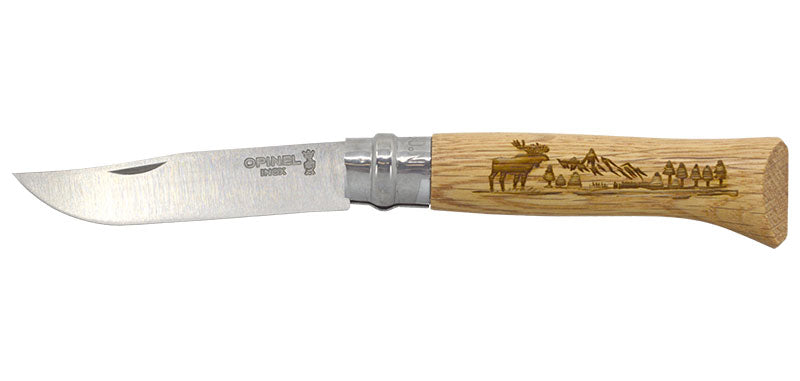 Couteau Opinel N°08 Animalia America, bison, élan ou ours - Élan