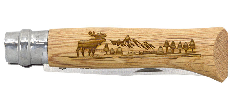 Couteau Opinel N°08 Animalia America, bison, élan ou ours - Élan