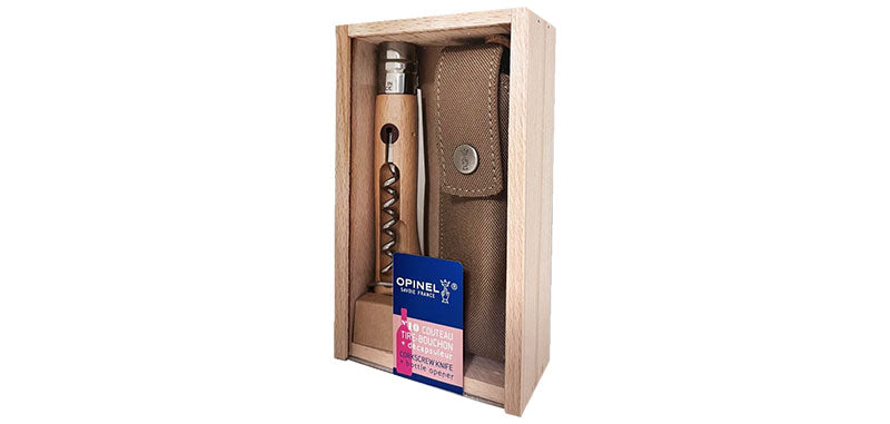 Couteau Opinel N°10 tire-bouchon en coffret plumier