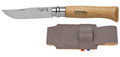 Couteau Opinel Tradition N°08 inox avec étui cuir Alpine
