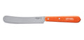 Couteau petit-déjeuner Opinel, lame tartineur et dentée - Mandarine