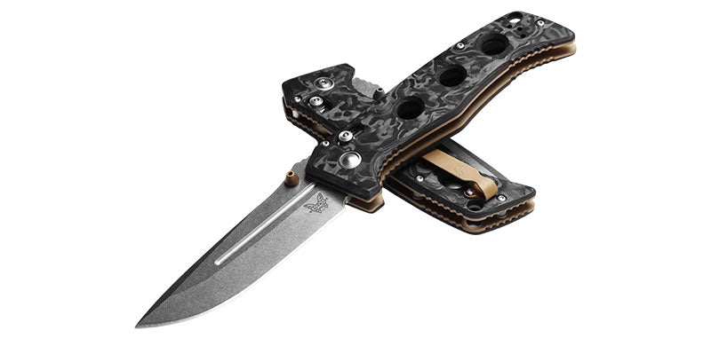 Couteau pliant Benchmade Adamas carbone marbré