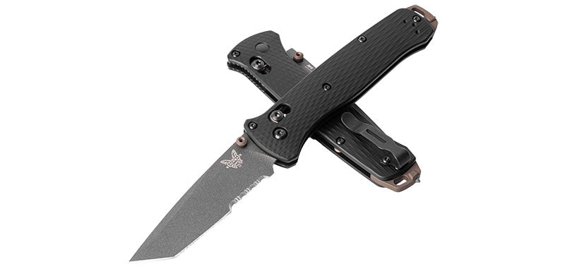 Couteau pliant Benchmade Bailout Storm Gray - Tranchant mixte