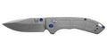 Couteau pliant Benchmade Mini Narrows titane - Manche titane gris, lame blanche