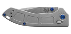 Couteau pliant Benchmade Mini Narrows titane - Manche titane gris, lame blanche