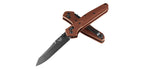 Couteau pliant Benchmade Mini Osborne - Manche aluminium marron, lame battlewash, CPM MagnaCut