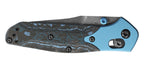 Couteau pliant Benchmade Mini Osborne - Manche carbone motif, lame damas, Damas