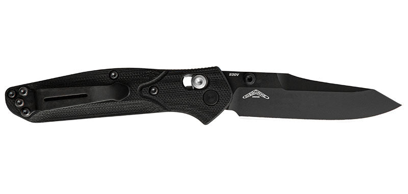Couteau pliant Benchmade Mini Osborne - Manche g10 noir, lame noir, CPM S30V