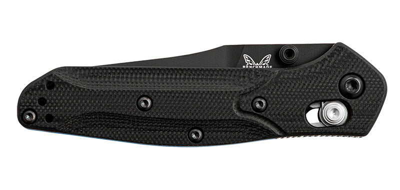 Couteau pliant Benchmade Mini Osborne - Manche g10 noir, lame noir, CPM S30V