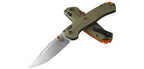 Couteau pliant Benchmade Taggedout - Manche g10 vert, lame blanche, CPM S45VN, lame de 90 mm
