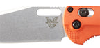 Couteau pliant Benchmade Taggedout - Manche grivory orange, lame blanche, CPM 154, lame de 89 mm