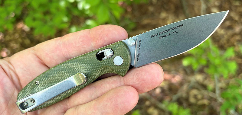 Couteau pliant ESEE Medellin II S35VN manche Micarta vert