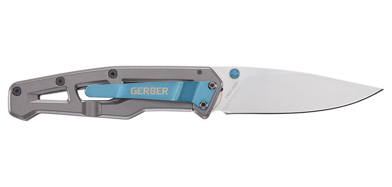 Couteau pliant Gerber Paralite argent et bleu
